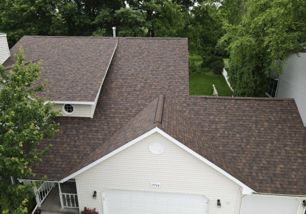 image of a newly installed roof near Moline, IL