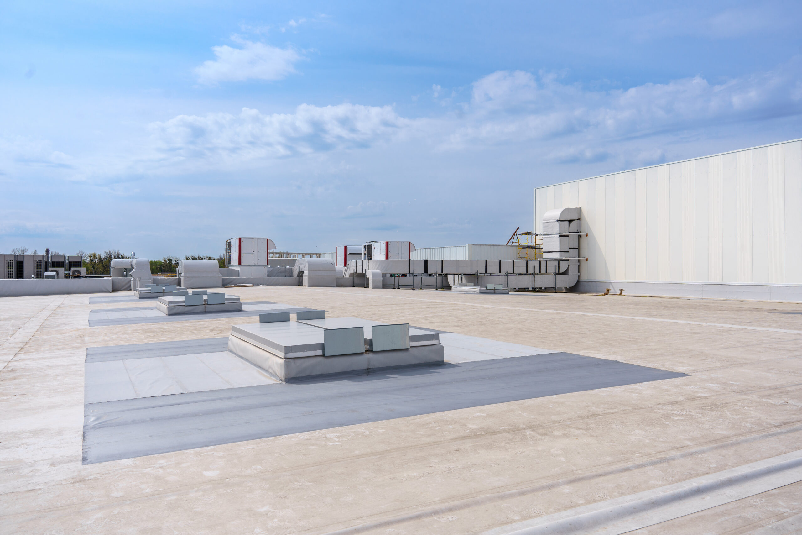 after commercial tpo roof installed in moline business